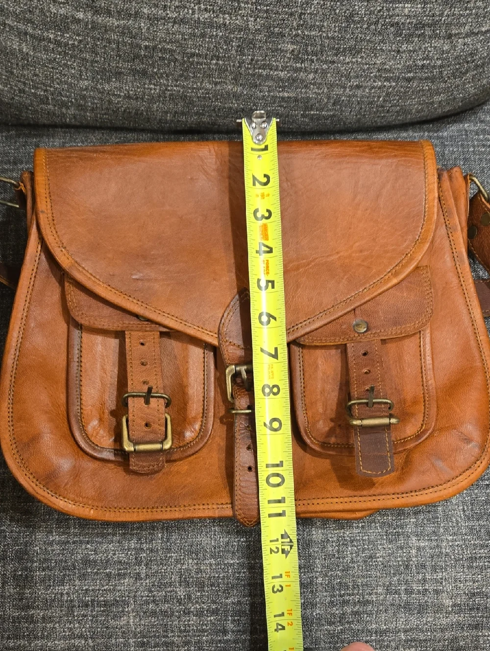 Komal's Passion Distressed Leather Messenger Bag